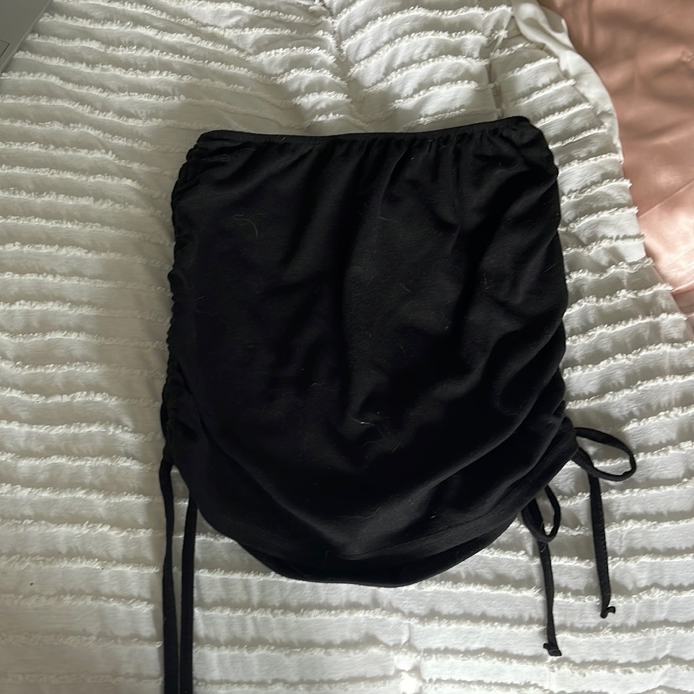 one size fits all black mini skirt